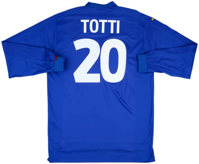 1998-99 Italy Home L/S Shirt Totti #20 - 8/10 - (XL)