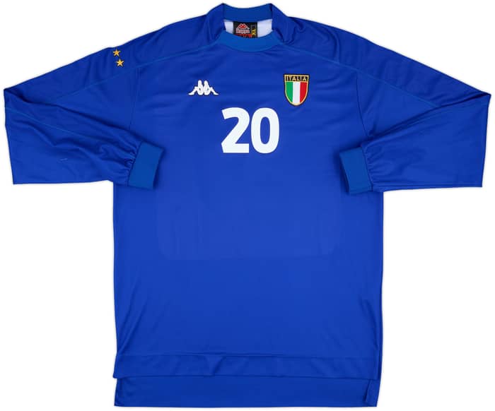 1998-99 Italy Home L/S Shirt Totti #20 - 8/10 - (XL)