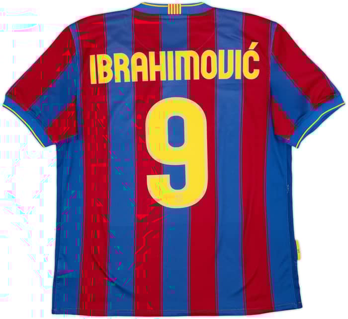 2009-10 Barcelona Home Shirt Ibrahimovic #9 - 7/10 - (M)