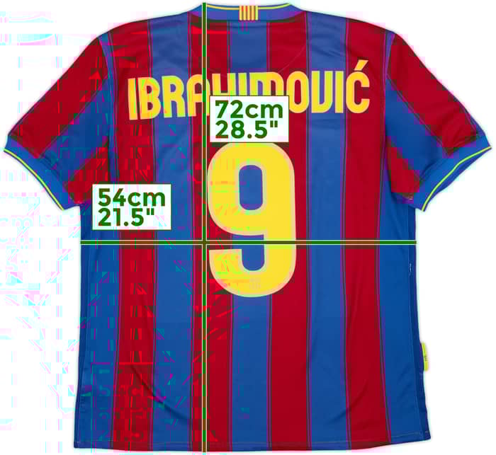 2009-10 Barcelona Home Shirt Ibrahimovic #9 - 7/10 - (M)