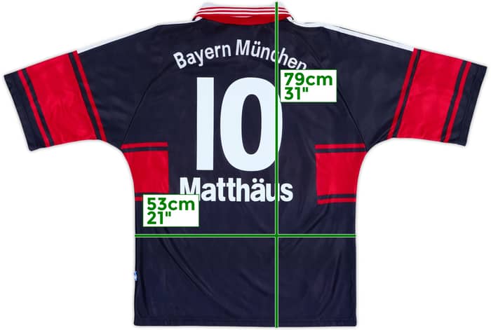1997-99 Bayern Munich Home Shirt Matthaus #10 - 9/10 - (M)