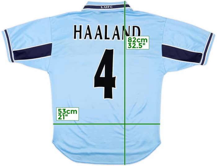 1999-00 Leeds United Away Shirt Haaland #4 - 8/10 - (L)