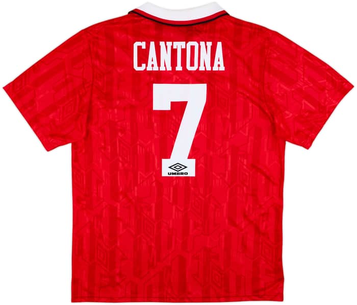 1992-94 Manchester United Home Shirt Cantona #7 - 8/10 - (XL)