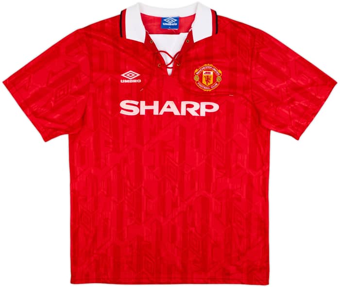 1992-94 Manchester United Home Shirt Cantona #7 - 8/10 - (XL)