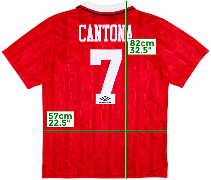 1992-94 Manchester United Home Shirt Cantona #7 - 8/10 - (XL)