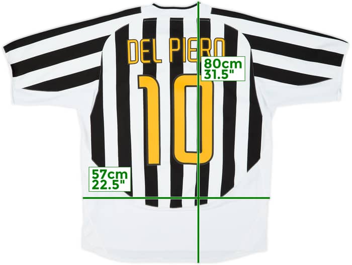 2003-04 Juventus Home Shirt Del Piero #10 - 6/10 - (XL)