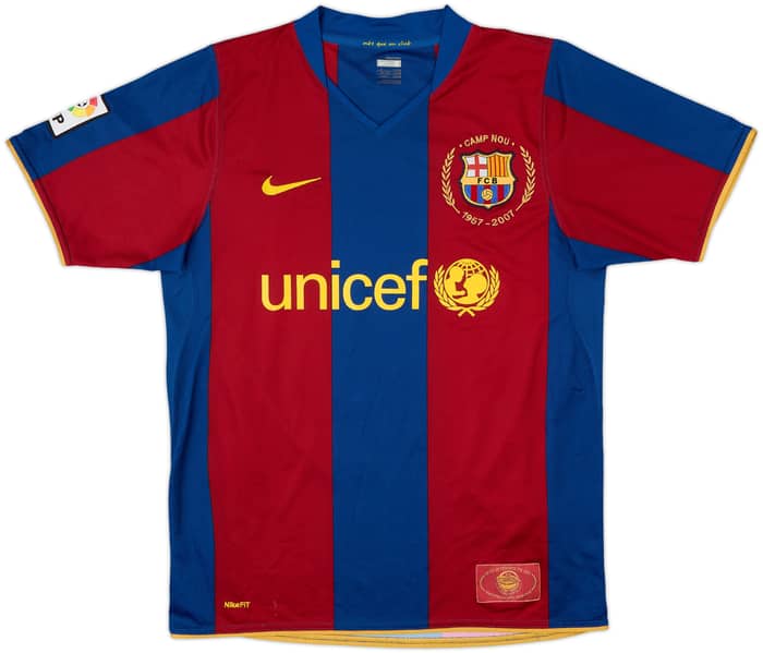 2007-08 Barcelona Home Shirt Ronaldinho #10 - 8/10 - (S)