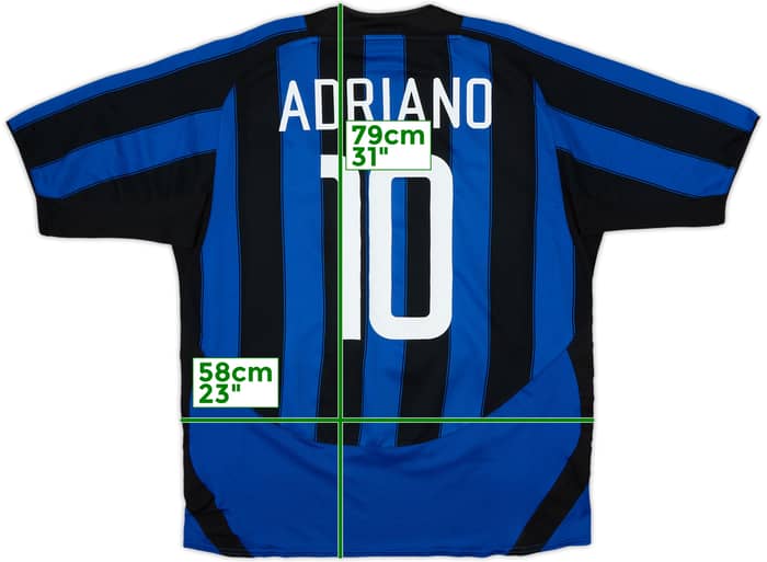 2003-04 Inter Milan Home Shirt Adriano #10 - 6/10 - (XL)