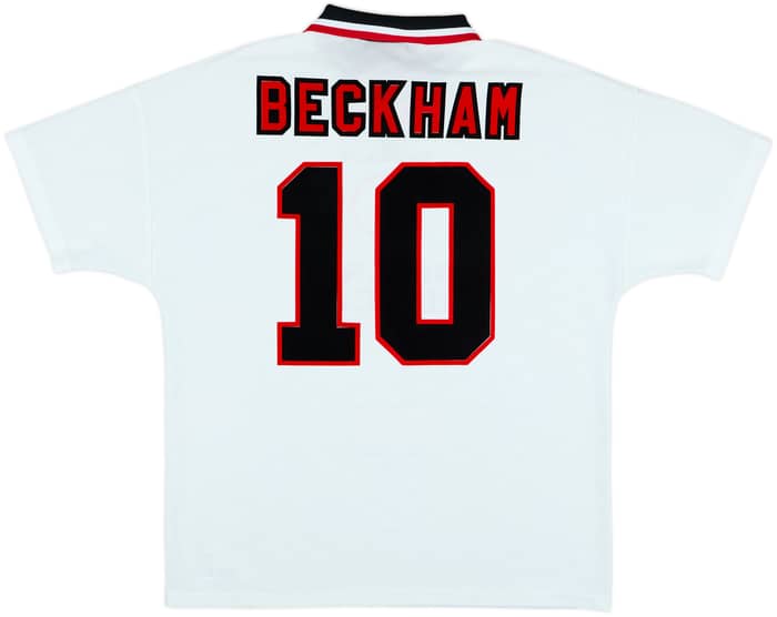 1996-97 Manchester United Away Shirt Beckham #10 - 8/10 - (XL)