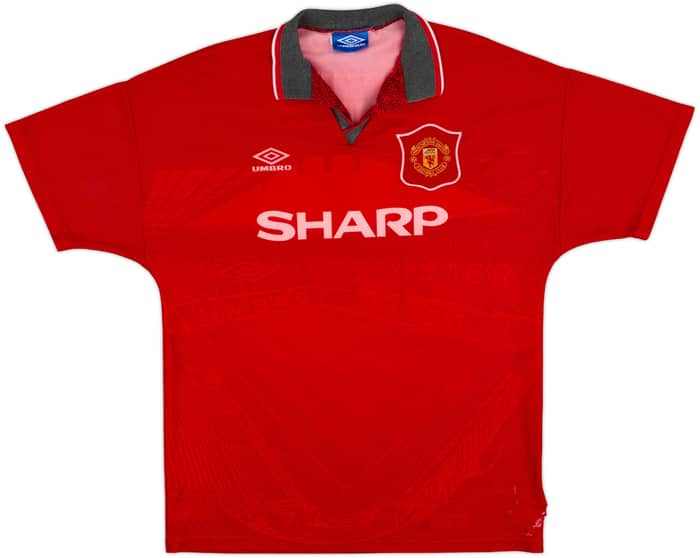 1994-96 Manchester United Home Shirt Beckham #24 - 7/10 - (L)