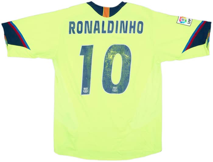 2005-06 Barcelona Away Shirt Ronaldinho #10 - 5/10 - (L)