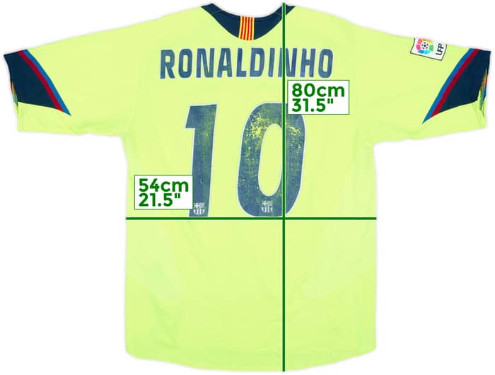 2005-06 Barcelona Away Shirt Ronaldinho #10 - 5/10 - (L)