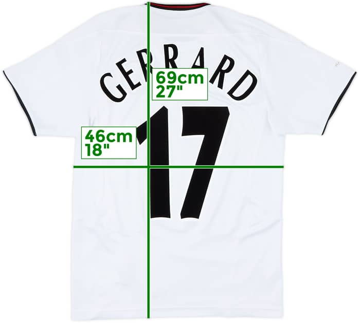 2003-04 Liverpool Away Shirt Gerrard #17 - 5/10 - (S)