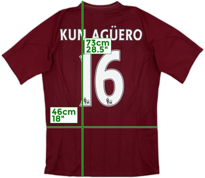 2012-13 Manchester City Away Shirt Kun Aguero #16 - 6/10 - (M)
