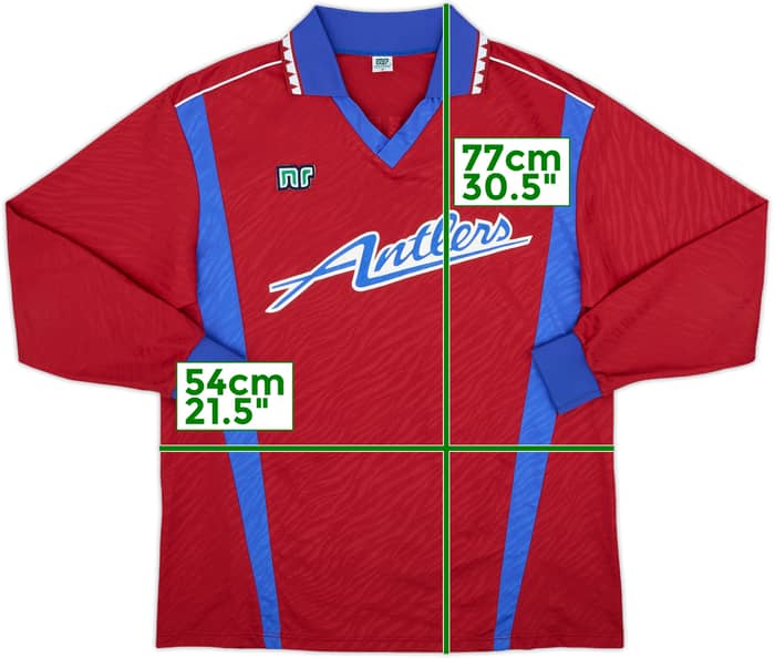 1992 Kashima Antlers Home L/S Shirt - 9/10 - (L)