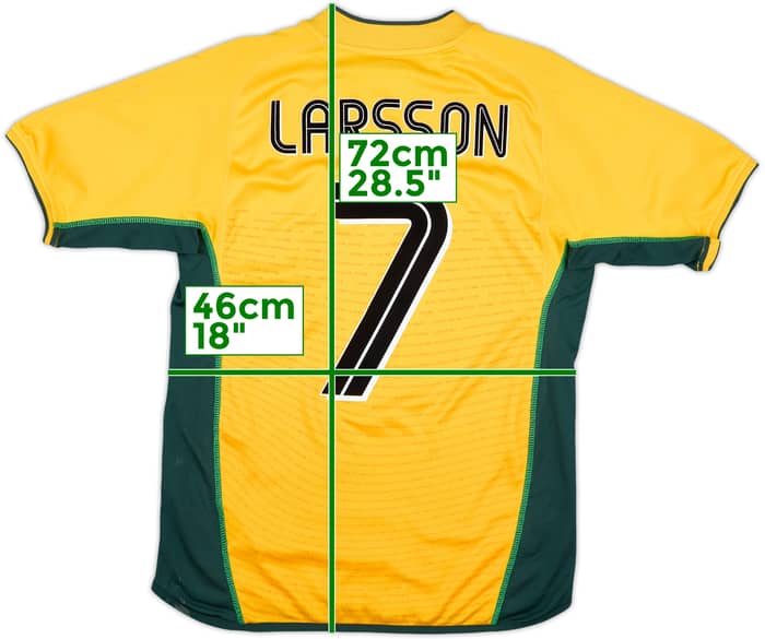 2002-03 Celtic Away Shirt Larsson #7 - 6/10 - (S)