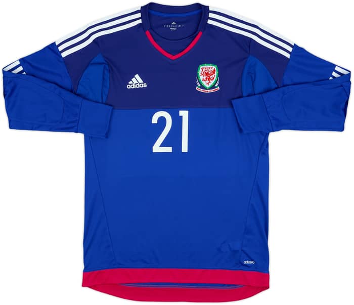 2014-15 Wales Player Issue GK Shirt #21 - 8/10 - (M)