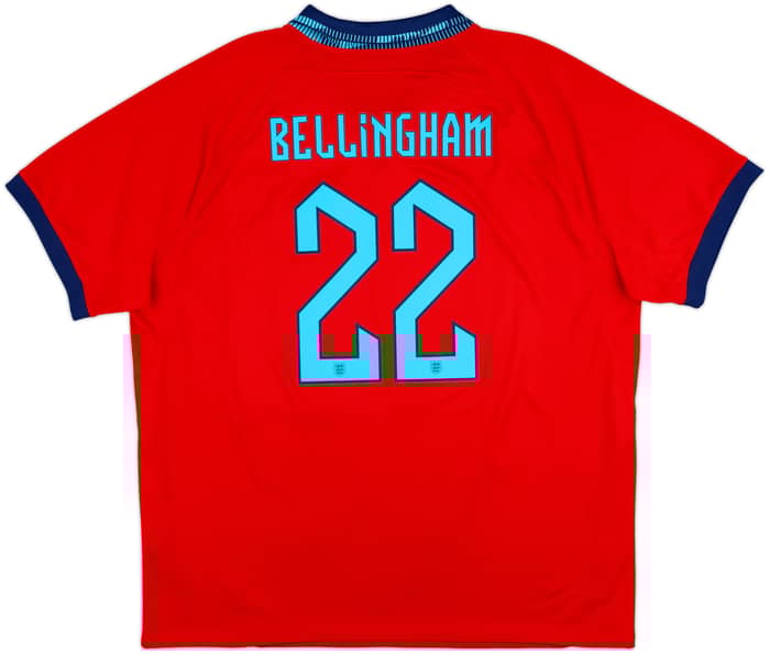 2022-23 England Away Shirt Bellingham #22 - 8/10 - (XXL)