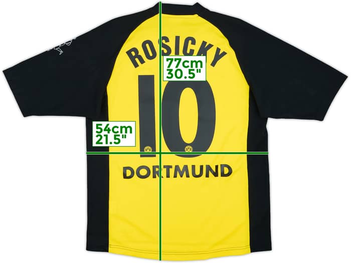 2001-02 Borussia Dortmund Home Shirt Rosicky #10 - 9/10 - (M)