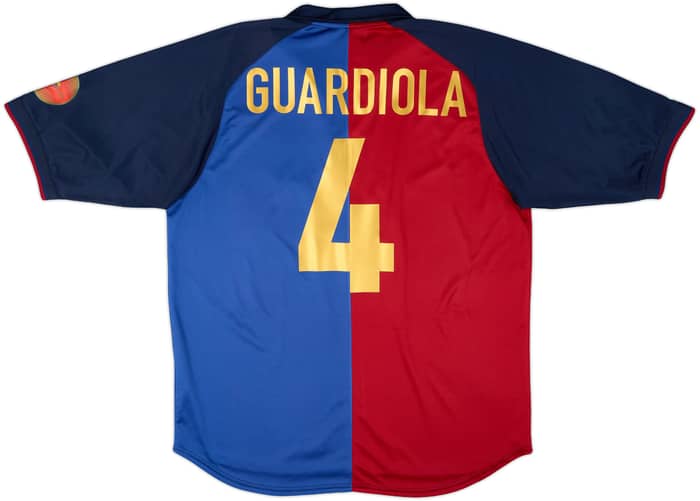 2004-05 Barcelona Nike Retro 1999-00 Shirt Guardiola #4 - 8/10 - (L)
