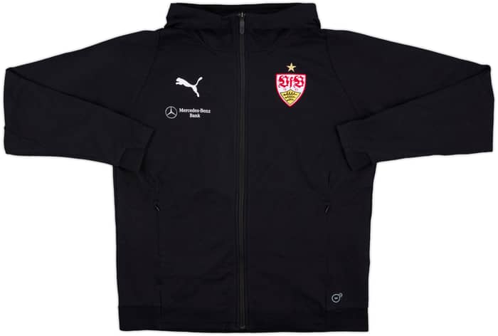 2018-19 Stuttgart Puma Zipped Hooded Sweat Top - 9/10 - (L)