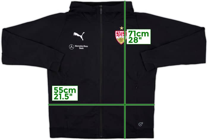 2018-19 Stuttgart Puma Zipped Hooded Sweat Top - 9/10 - (L)