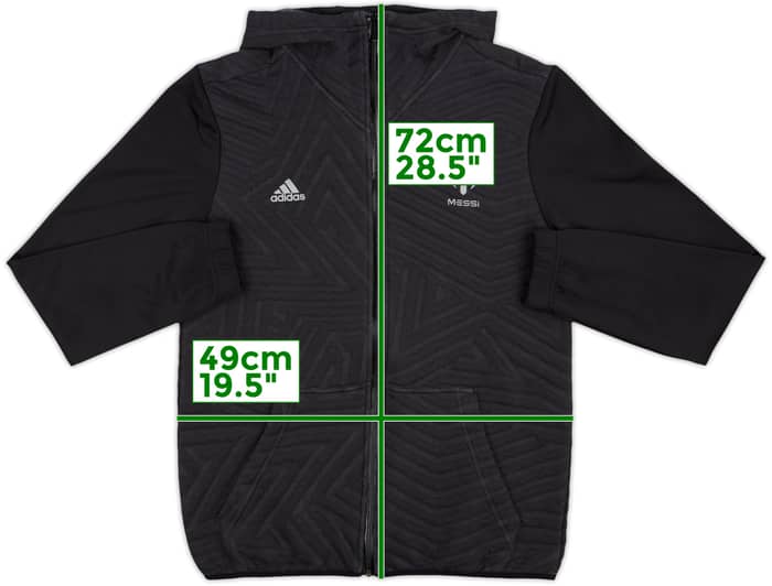 2018-19 Messi adidas Zipped Hooded Sweat Top - 9/10 - (XL.Boys)