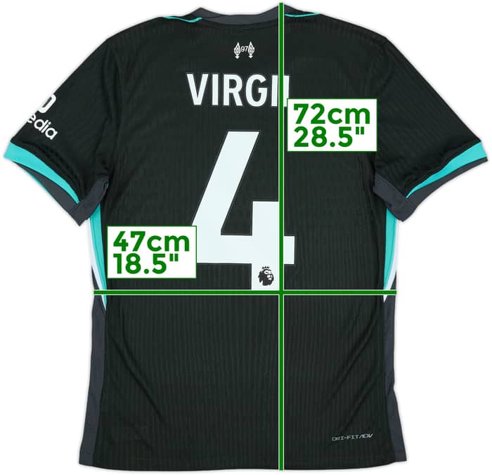 2024-25 Liverpool Authentic Away Shirt Virgil #4 - 8/10 - (L)