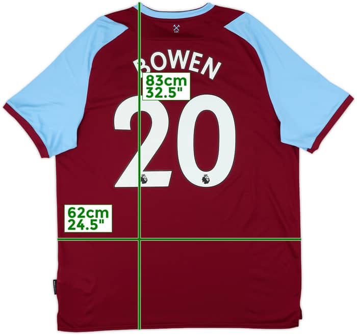 2020-21 West Ham Home Shirt Bowen #20 - 9/10 - (XXL)