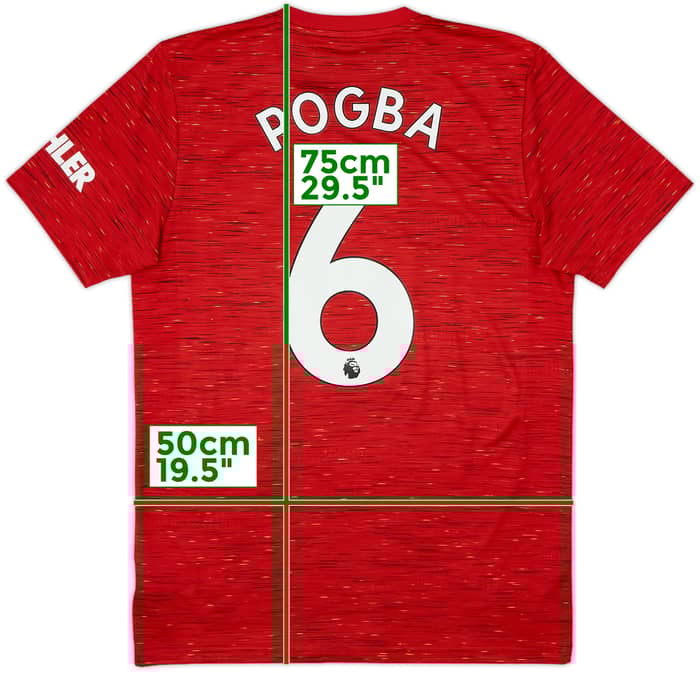 2020-21 Manchester United Home Shirt Pogba #6 - 8/10 - (M)