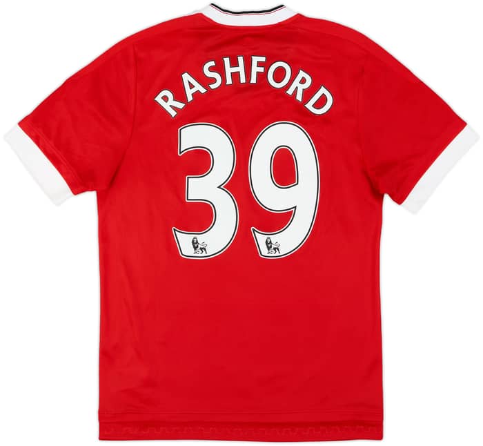 2015-16 Manchester United Player Issue Home Shirt Rashford #39 - 8/10 - (M)