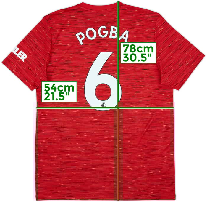 2020-21 Manchester United Home Shirt Pogba #6 - 9/10 - (L)