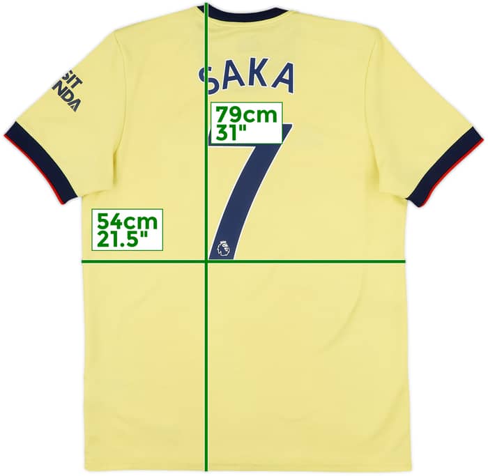 2021-22 Arsenal Away Shirt Saka #7 - 7/10 - (L)