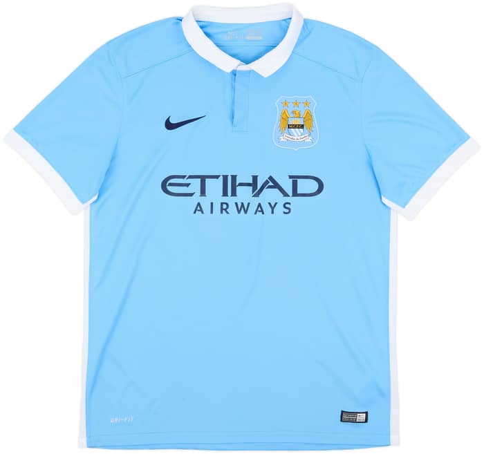 2015-16 Manchester City Home Shirt Kun Aguero #10 - 8/10 - (L)