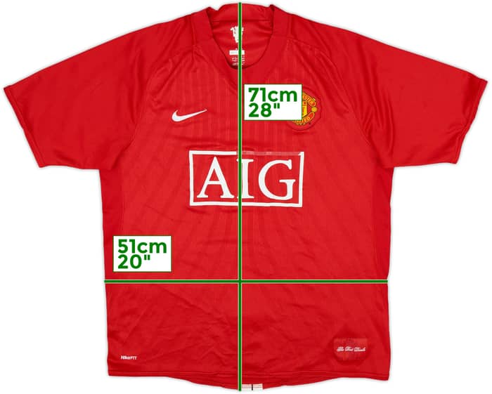 2007-09 Manchester United Home Shirt - 5/10 - (L)