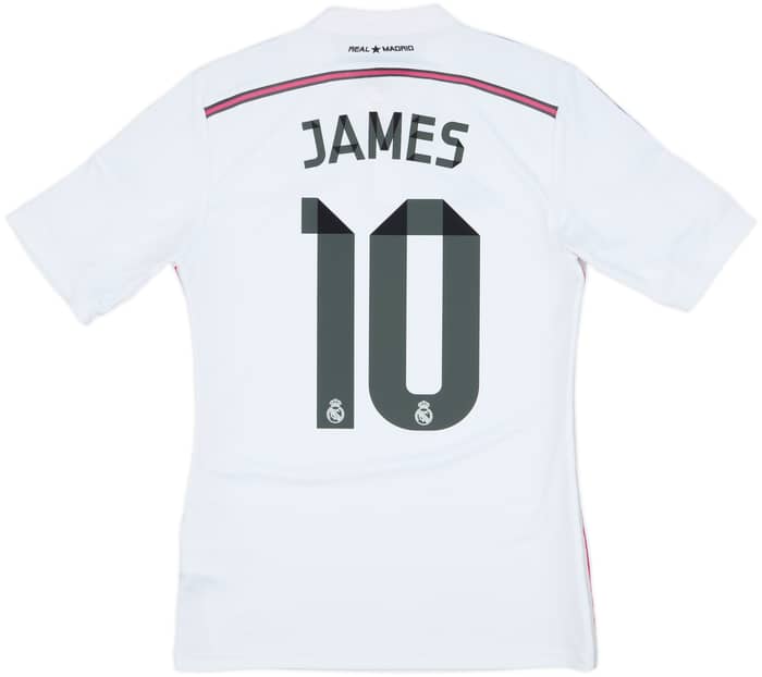 2014-15 Real Madrid Home Shirt James #10 - 8/10 - (S)