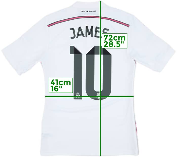 2014-15 Real Madrid Home Shirt James #10 - 8/10 - (S)