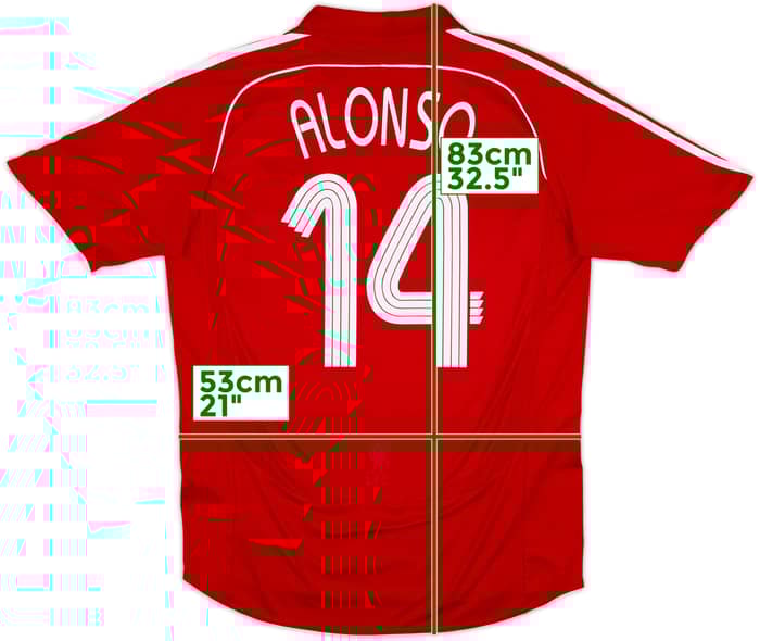 2006-08 Liverpool Home Shirt Alonso #14 - 6/10 - (L)