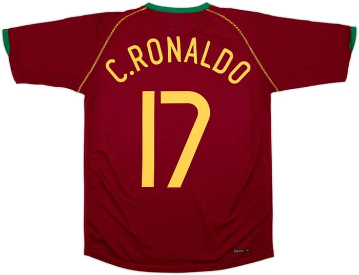 2006-08 Portugal Home Shirt C.Ronaldo #17 - 8/10 - (M)