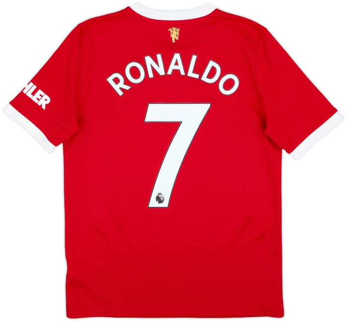 2021-22 Manchester United Home Shirt Ronaldo #7 - 7/10 - (XL.Boys)
