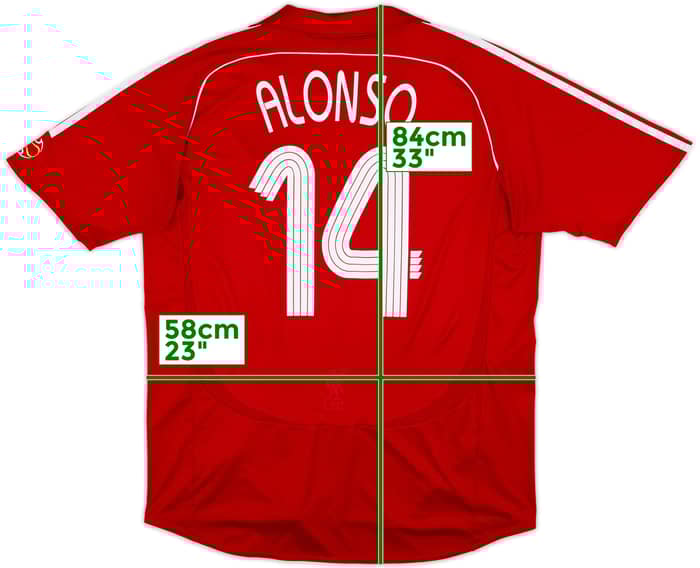 2006-08 Liverpool Home Shirt Alonso #14 - 5/10 - (XL)