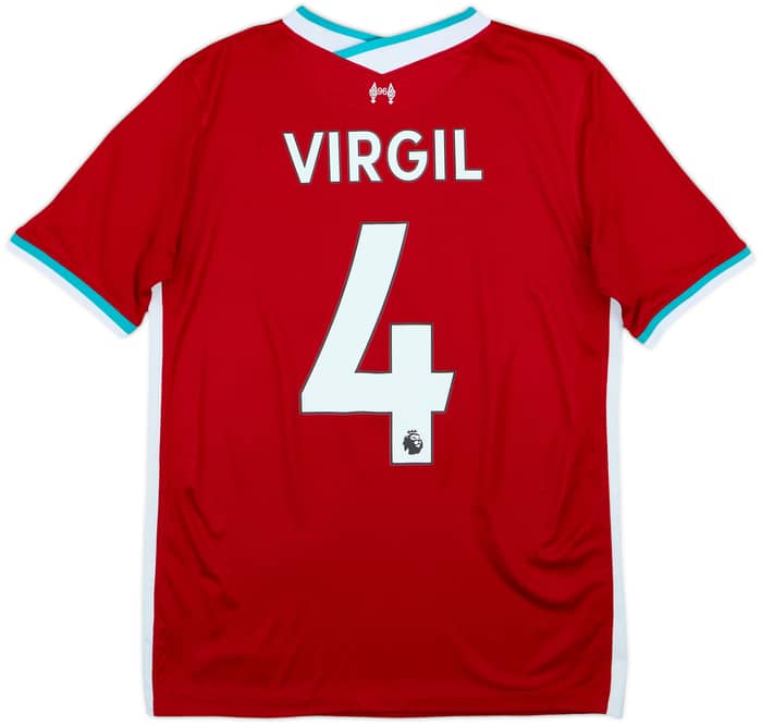 2020-21 Liverpool Home Shirt Virgil #4 - 10/10 - (XL.Boys)