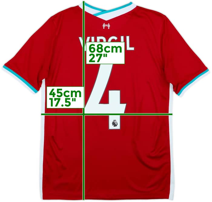 2020-21 Liverpool Home Shirt Virgil #4 - 10/10 - (XL.Boys)