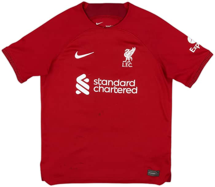 2022-23 Liverpool Home Shirt M.Salah #11 - 7/10 - (L.Boys)