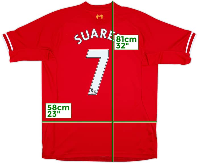 2013-14 Liverpool Home Shirt Suarez #7 - 5/10 - (XL)