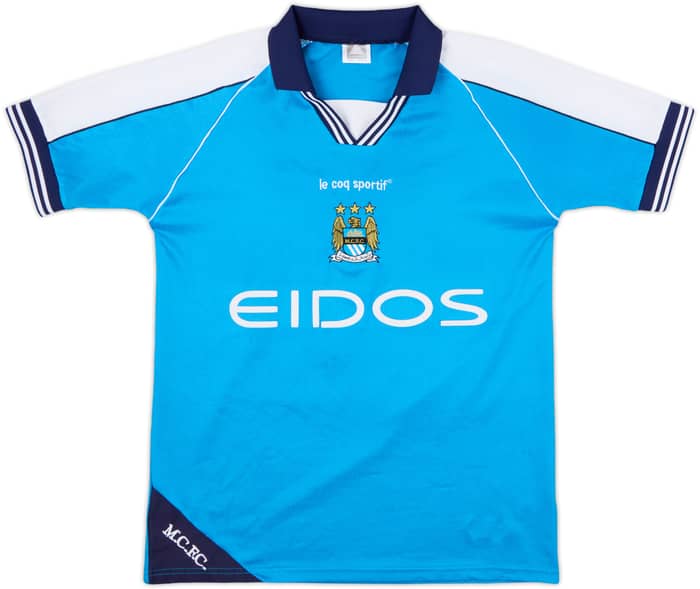 1999-01 Manchester City Home Shirt Goater #10 - 8/10 - (S)