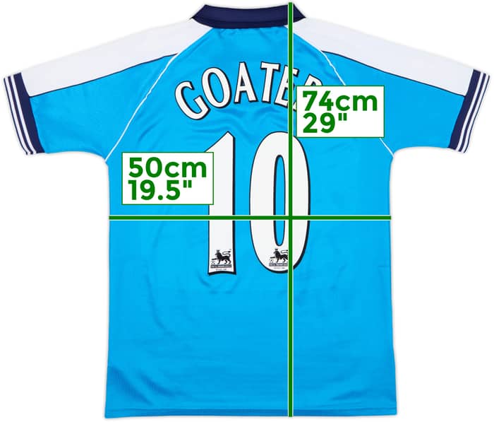 1999-01 Manchester City Home Shirt Goater #10 - 8/10 - (S)