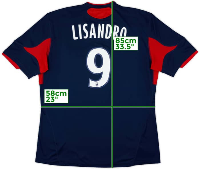 2010-11 Lyon Player Issue Third Shirt Lisandro #9 - 8/10 - (XXL)