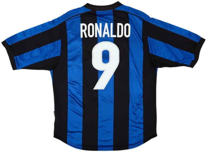 1999-00 Inter Milan Home Shirt Ronaldo #9 - 8/10 - (M)