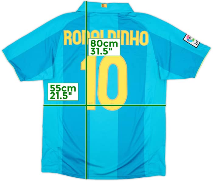 2007-09 Barcelona Away Shirt Ronaldinho #10 - 6/10 - (L)